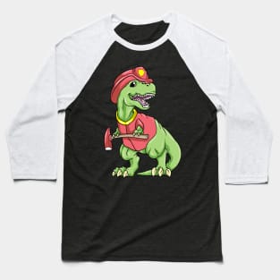 Dinosaur as firefighter with ax Baseball T-Shirt